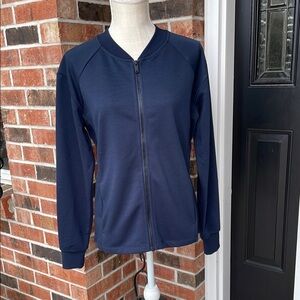 Mercer + Mettle Women's Zip Up‎ Navy Blue Lightweight Jacket